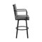 Armen Living Don 30" Outdoor Patio Swivel Bar Stool in Black Aluminum with Gray Cushions 840254332485 - alternate 7
